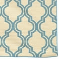 thumbnail image 3 of Linon Salonika Quatrefoil Reversible Woven Wool 5'x8' Rug in Light Blue, 3 of 3
