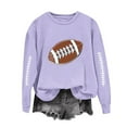 thumbnail image 2 of VEKDONE Women Game Day Sweatshirt Football Print Long Sleeve Sweatshirts Long Sleeve Crewneck Pullover Tops Casual Loose Y2k Clothes, 2 of 5