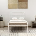 thumbnail image 3 of NNV Vintage Platform Metal Twin Bed Frame, Easy Assembly, White, 3 of 7