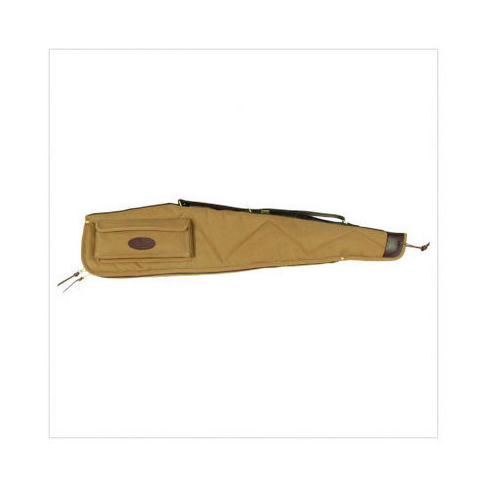 Boyt Signature Series Scoped Rifle Gun Case 40" with Pocket and Sling Quilted Canvas with Leather Trim Khaki