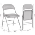thumbnail image 3 of Litake Folding Chairs 4 Pcs with Padded Cushion and Back, Foldable Chair With Metal Frame Hold Up to 350 Pounds, Portable Folding Chair Suitable for Dining Room Home Office, Indoor and Outdoor Events, 3 of 9