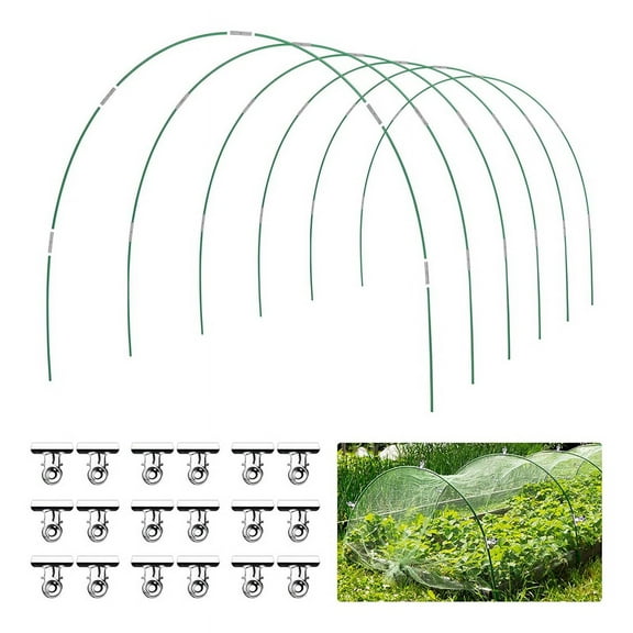 Greenhouse Hoops 8.5 ft. Grow Tunnel Garden Hoops Kit rust free fiberglass