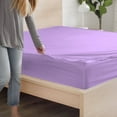 thumbnail image 5 of DNG Creations 5 Piece Zipper Sheet Set - Include (1 Elastic Fitted Sheet , 1 Base Sheet has Zipper, 1 Flat Sheet And 2 Pillowcase) 24 Inch Deep Pocket ( Solid Lilac - Queen ), 5 of 7