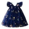 thumbnail image 5 of Limited Time Deals of the Day Baby Girls Tulle Dress Sleeveless Floral Butterfly Tutu Dress Toddler Girls Birthday Party Princess Dresses Casual Fashion Prime+Day+Deals, 5 of 7