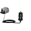 Gomadic Intelligent Compact Car / Auto DC Charger suitable for the Panasonic SDR-570 Camcorder - 2A / 10W power at half the size. Uses Gomadic TipExch