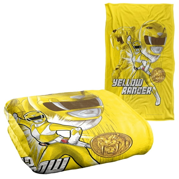 Power Rangers Yellow Ranger Silky Touch Super Soft Throw Blanket 36" x 58"