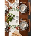thumbnail image 5 of Hokiten Table Runners 60 Inches Long Dress Scarves, Strawberry Farmhouse Kitchen/Dining Table Runner, Small Coffee Tablerunners, Summer Fruits Bee Floral Botanical 13x60 Inch, 5 of 7