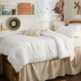 thumbnail image 5 of U by Bedsure Comforter Set, Boho Tufted Shabby Chic Bedding Comforter Set, 2 Pieces Vintage Farmhouse Bed Set for All Seasons, Soft Bedding Set with 1 Pillow Sham,Twin,White, 5 of 7