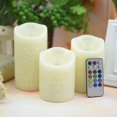 thumbnail image 5 of Lámpara de vela LED sin llama, 3 piezas de luz LED, color blanco cálido, velas LED reales a batería con temporizador, control remoto para interiores y exteriores, 5 of 5