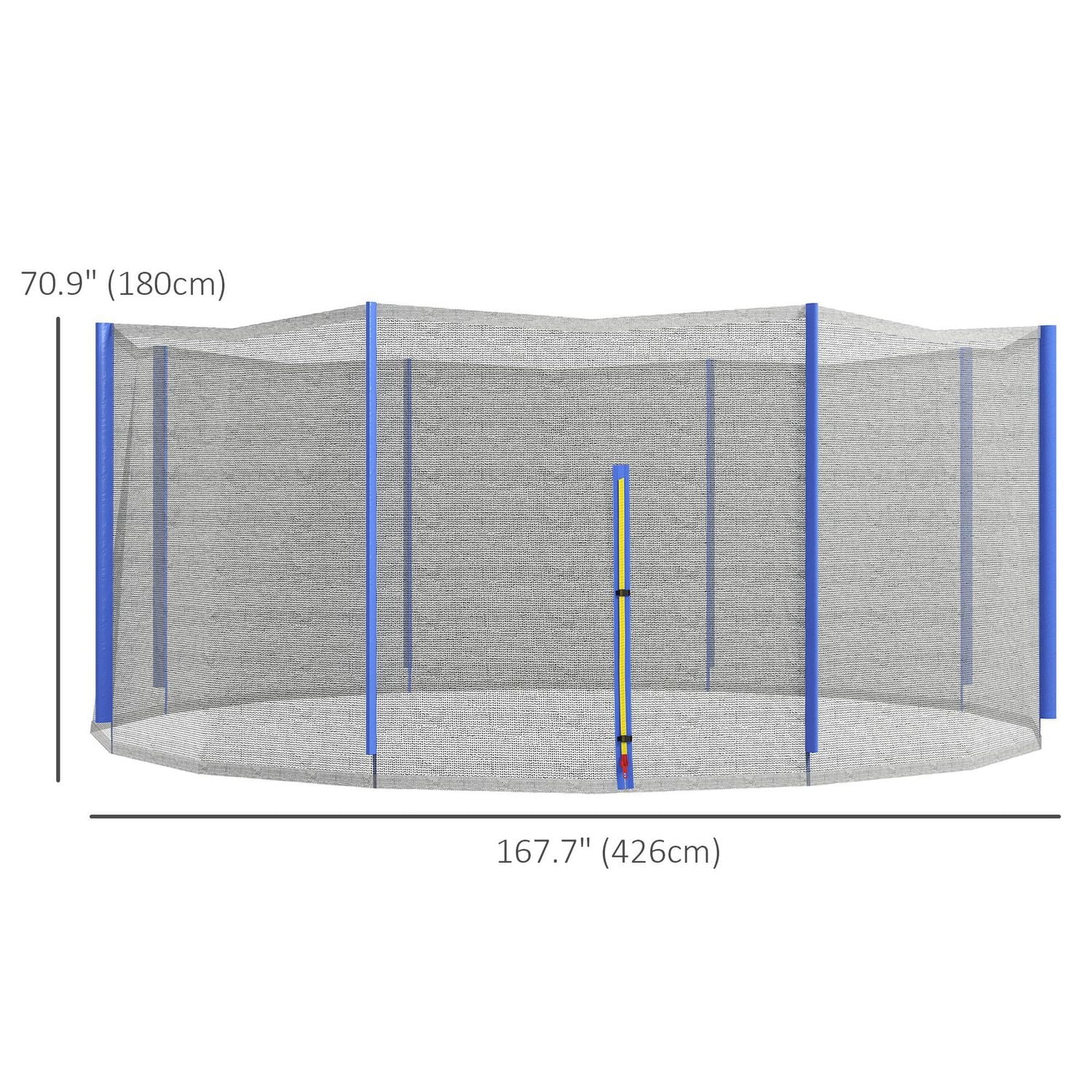 Soozier 14ft Trampoline Net Replacement with Zippered Entrance