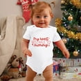 thumbnail image 2 of AOMPMSDX Boys Girls Short Sleeve Valentine's Day Letter Print Romper Bodysuit For Children Clothes Girls Bodysuits 9 Months-12 Months, 2 of 5
