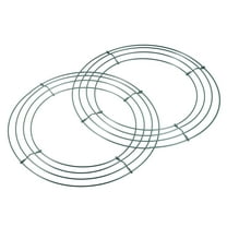 Uxcell Metal Wire Wreath Form Hanger For Christmas Wedding Party Arrangement Green 2Pcs Green 10"