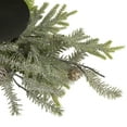 thumbnail image 5 of Northlight Triple Candle Holder with Frosted Foliage and Pine Cones Christmas Decoration - 26", 5 of 5
