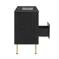 thumbnail image 4 of Single Sink Vanity Cabinet, Black, Wood, Hotel Bedroom Bathroom, Modern Contemporary HB36429, 4 of 15