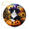 thumbnail image 2 of Black Cat Wearing A Witch Hat Christmas Ornaments Rustic Halloween 2 Side Printed Ornaments Ideal for Gifting And Collecting Ceramic Christmas Ornament Keepsake Sign Plaque, 2 of 5