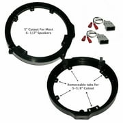 Patron Honda 6.5" Or 6.75" Speaker Adapter 1Pair With Speaker Harness Front and Rear