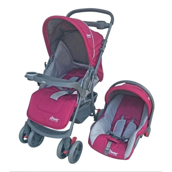 Carriola D'Bebé Star Baby Rosa Palido D'Bebé Mango Reversible Portabebé Multifuncional