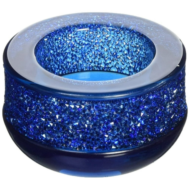 Swarovski Dark Blue Crystal Candle Holder SHIMMER TEA LIGHT HOLDER