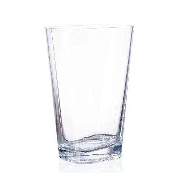CC Home Furnishings Handblown Tapered Oval Glass Floral Vase - 8" - Clear