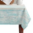 thumbnail image 4 of Teal Grey Table Cloth Waterproof Tablecloths, Farmhouse Gray Barn Wooden Vintage Striped Tablecloth Dining Table Cover for Kitchen Party Tabletop Outdoor, Rectangle Tablecloth 60x102 Inch, 4 of 9
