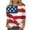 #0030-Red, variant on Favoffer Women Graphic Tees 3/4 Sleeve Round Neck Independence Day Print Loose Casual Tops Boho Blouses Holiday Festival Outdoor Leisure