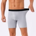 thumbnail image 5 of DARING DIVA Men's Lightweight Solid Color Soft Stretch Open-fly Boxer Briefs 36 Light Gray, 5 of 6