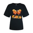 thumbnail image 4 of Fgnfyis T-Shirt à Manches Courtes Imprimé Col Rond Mode Décontractée pour Femmes Noir TTG, 4 of 4