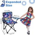 thumbnail image 3 of Hengguang Kids Camping Chair, Beach Folding Chair with Safety Lock for Boys Girls Toddler with Cup Holder & Carry Case- Tailgate, Travel, Lawn- for Indoor & Outdoor (Playful Dinosaurs), 3 of 7