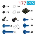 thumbnail image 2 of Kit de tornillos de carenado M6 M5, tuercas de tornillos de carrocería de aluminio para moto de cross Yamaha, 177 Uds., 2 of 9