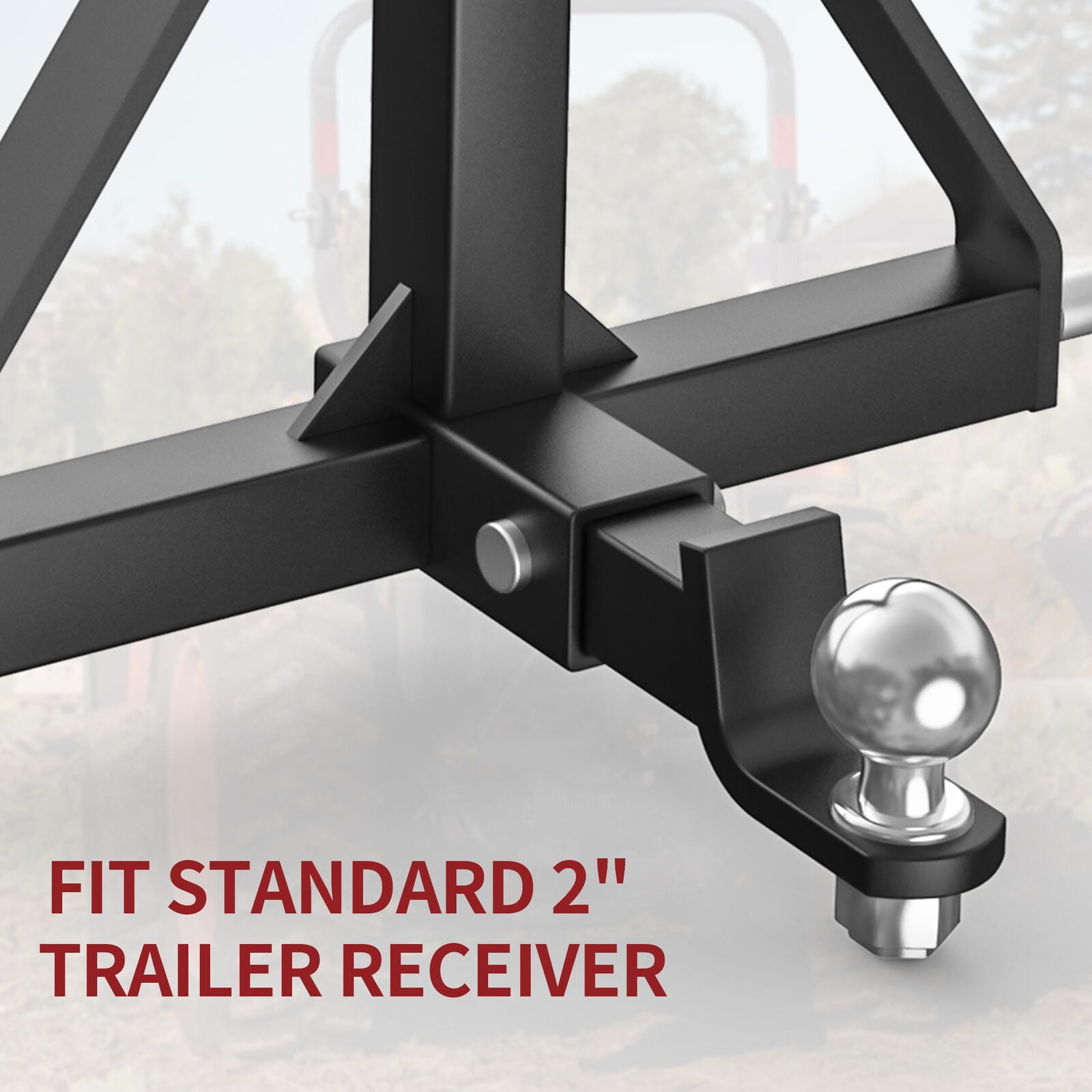 RVNI 3 point 2 in Receiver Trailer Hitch Tow Drawbar Adapter for Cat 1 Tractor Category 1