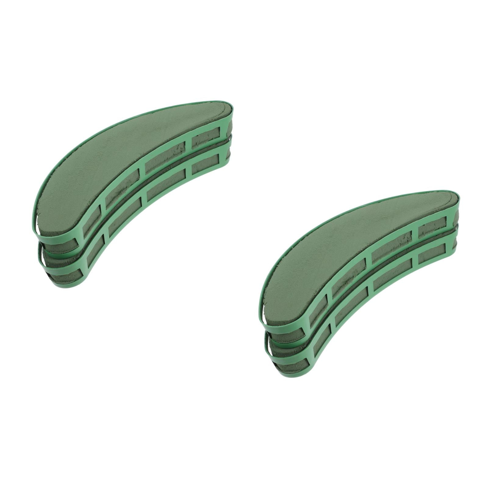 Masteelf 2pcs Floral Cage For Artificial Flowers Crescent Shaped Floral Foam For Wedding Centerpiece Flower Arrangement Base Floral Arrangement Supplies