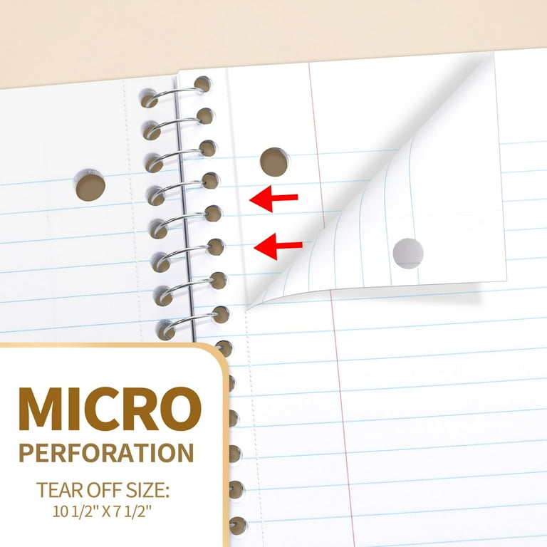 SUNEE Spiral Notebook, College Ruled, 70 Sheets, 4 Pack photo 4