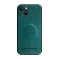 thumbnail image 2 of ELEHOLD PU Leather Case For iPhone 14 Plus Slim Magnetic Shockproof Cover, [MagSafe Compatible], [Lens&Screen Protection], Drop protection Case - Green, 2 of 11