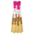 thumbnail image 3 of Waffle C Neopolitan Ice Cream - Long Dress wom's eving dress02 clothes for woman Dress, 3 of 6