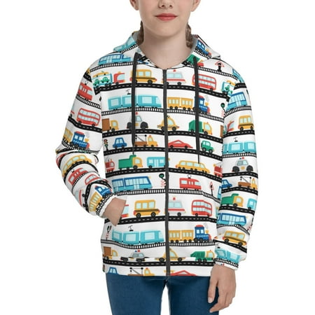

Hoodies for Teen Girls Boys Funny Transport Long Sleeve Youth Kids Essentials Zip Up Hoodie Lghtweight Fashion Hoodies & Sweatshirts Jacket Fall Winter Outfits Tops