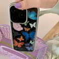 thumbnail image 3 of Aesthetic Butterfly Silver Clear Phone Case for iPhone 14 Pro Max with 3D Crystal Butterflies Sticker Cute Y2K Design Slim Glossy Trendy Girly Cover(iPhone 14promax 6.7in), 3 of 9