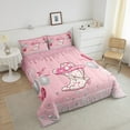 thumbnail image 3 of Girly Preppy Western Bedding Full, Pink Cowgirl Western Hat Shoes Comforter Set Birthday Party Decorations Bed Comforter Set, Diamond Love Heart Decor Boho Western Duvet Set, 3 of 6