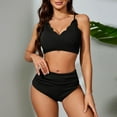 thumbnail image 3 of Tbopshirt Swimsuits for Women,Womens Bathing Suits,Fashion Women Solid Bikini Push-up Brazilian Swimwear Beachwear Set Swimsuit,Plus Size Swimsuits, 3 of 6