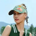 thumbnail image 6 of Daiia Elephant and Flowers Pattern Sport Sun Visor Hats Visor Cap Adjustable Empty Top Baseball Cap Cotton Ball Caps for Women and Men, 6 of 8