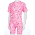 thumbnail image 3 of inhzoy Kids Girls Boys One Piece Short Sleeve Swimsuit Rash Guard Swimwear with UPF50+ Pink Swan 3XL/5, 3 of 8