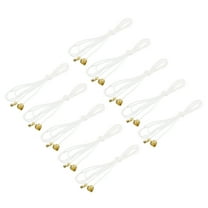 Uxcell Pull Cord for Ceiling Switch Light Pull Cord String Ceiling Fan String Pull Chain Extension, White Golden 10 Pack