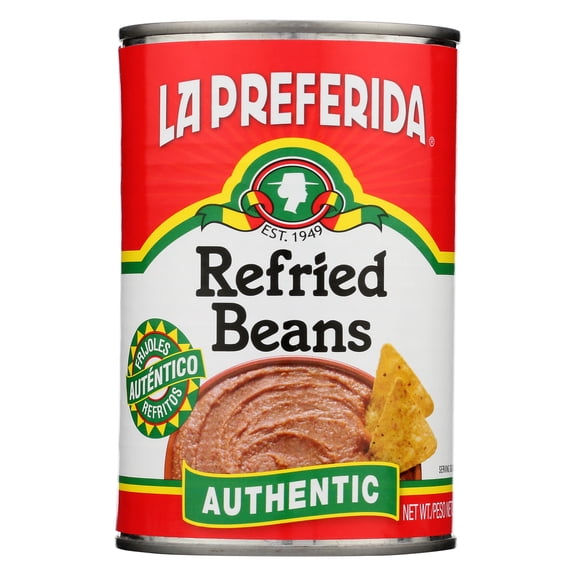 Pack of 12, La Preferida Authentic Refried Beans, 16 oz