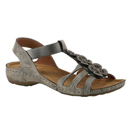 

Flexus Womens Adede Sandals 39 (US 8.5) Pewter