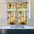 thumbnail image 3 of Retro Wildflower Curtains 36 Inch - 3 Panel Rustic Farmhouse Kitchen Set with Vintage Botanical Print, Boho Chic Design, 3 of 6