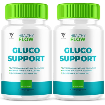 (2 Pack) Healthy Flow Gluco Support HealthyFlow Glycogen Pills (120 Capsules)