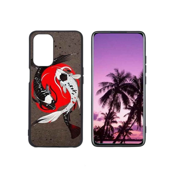 Compatible with OnePlus Nord N200 5G Phone Case, Koi-Fish-45 Case Silicone Protective for Teen Girl Boy Case for OnePlus Nord N200 5G