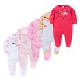 thumbnail image 1 of 5 uds. Pijamas de bebé niña niño Pijamas bebe fille algodón transpirable suave ropa bebé recién nacido Pijamas bebé Pjiamas, 1 of 4