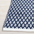 thumbnail image 6 of SAFAVIEH Boston Angelica Diamond Trellis Cotton Area Rug, Navy, 6' x 6' Square, 6 of 11