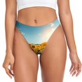 thumbnail image 1 of Fotbe Sunlit Sunflower Field Tanga Sin Costuras para Mujer con Estampado – Panties Invisibles, Transpirables y Cómodos para Uso Diario-3X-Large, 1 of 6