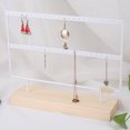thumbnail image 2 of 46 Holes Metal Jewelry Rack Earrings Necklace Display Stand Hanger Storage OrganizerWhite, 2 of 10